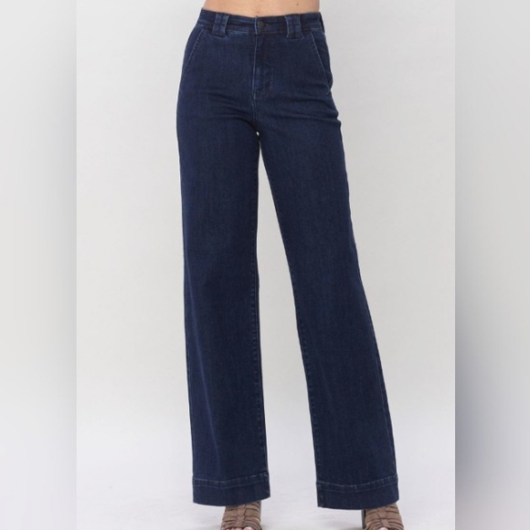 Judy Blue Denim - Judy Blue High Waist Wide Leg Trouser Jeans- Sz. 27